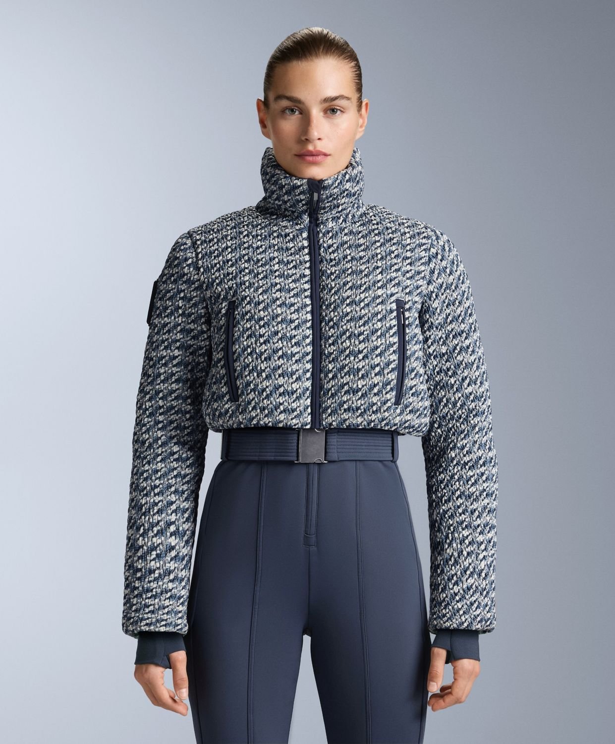 Oysho ski outfit, front view from the waist up